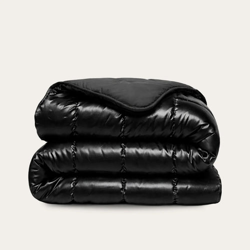Satin-Bettdecke Schwarz