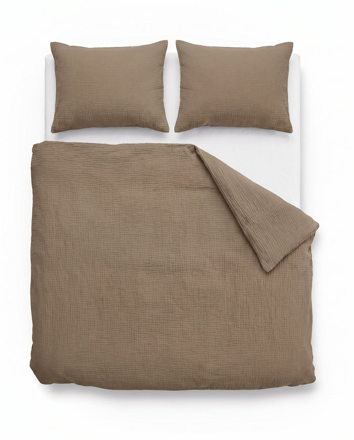 Musselin-Bettdecke Taupe