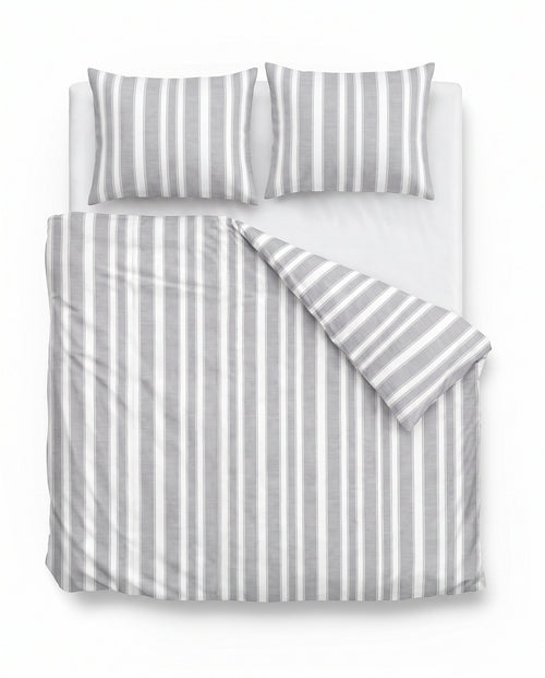 Nano-Printed-Bettdecke Divided Grey