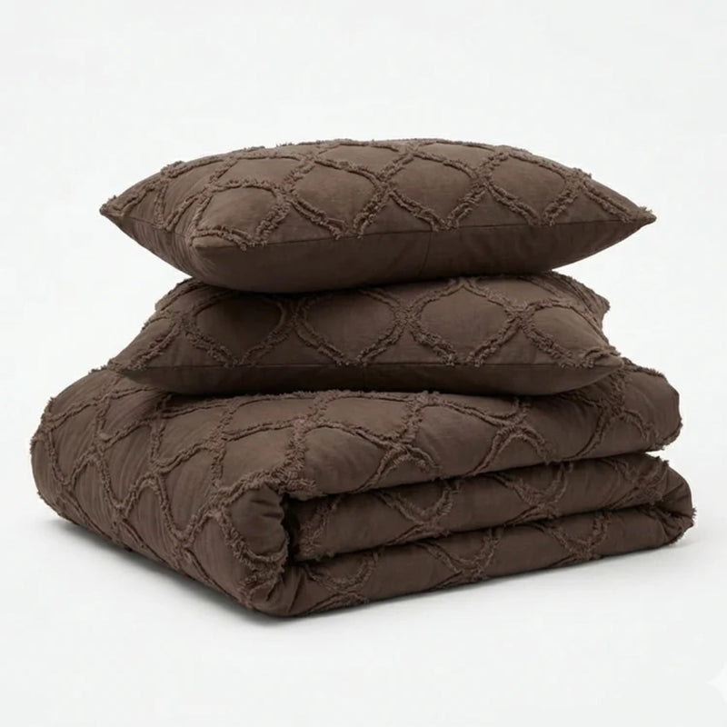 Tufted-Curve-Bettdecke Braun