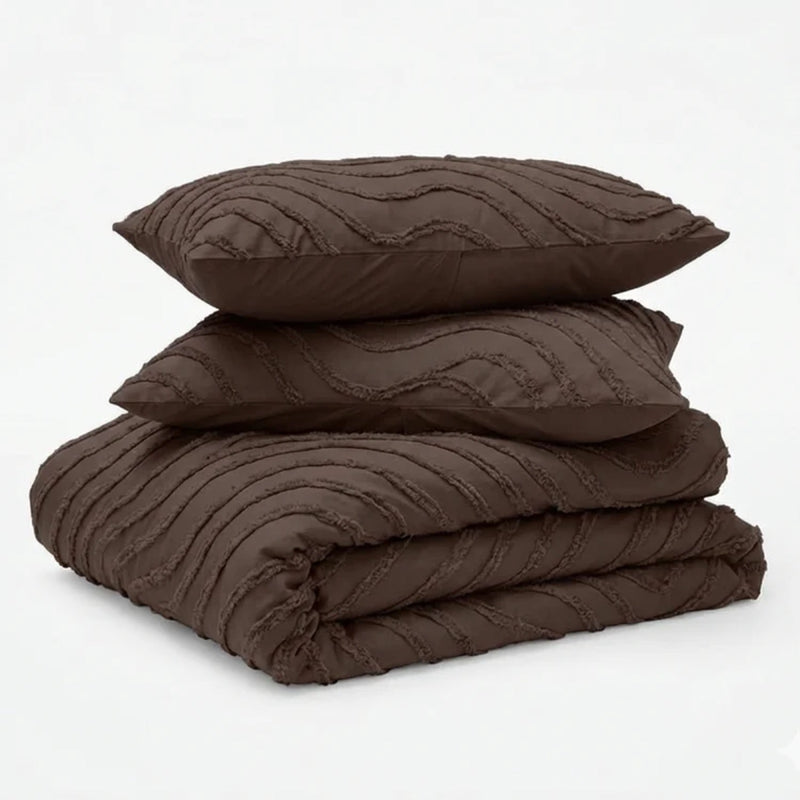 Tufted-Waves-Bettdecke Braun