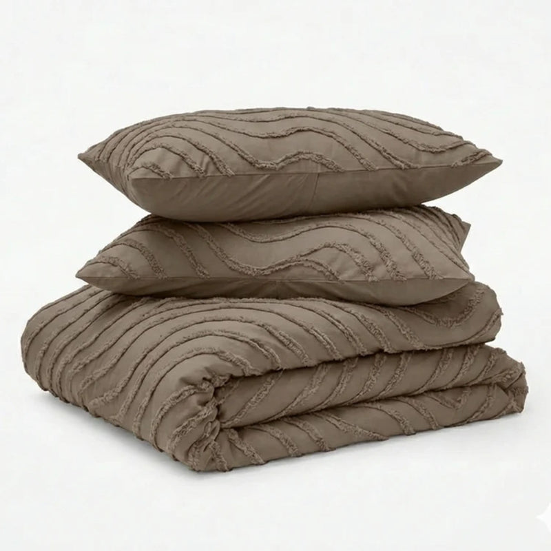 Tufted-Waves-Bettdecke Taupe