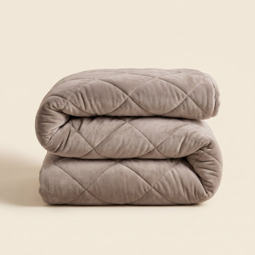 VANBRUINN Velvet Winterdecke Taupe Grey