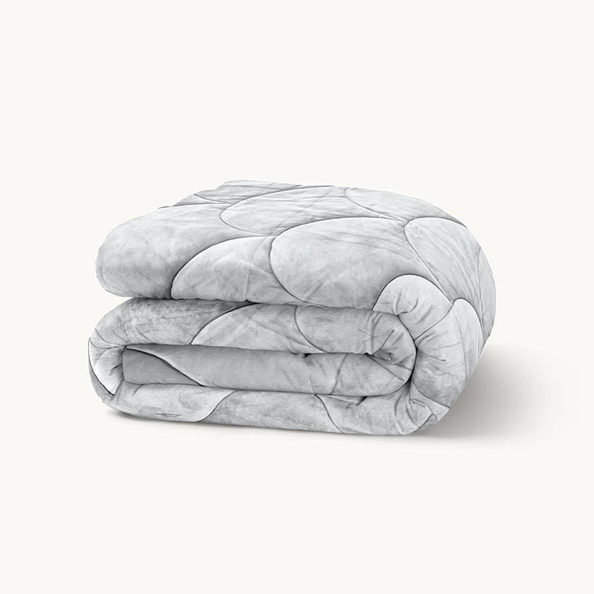 Flanel Velvet dekbed Zilvergrijs
