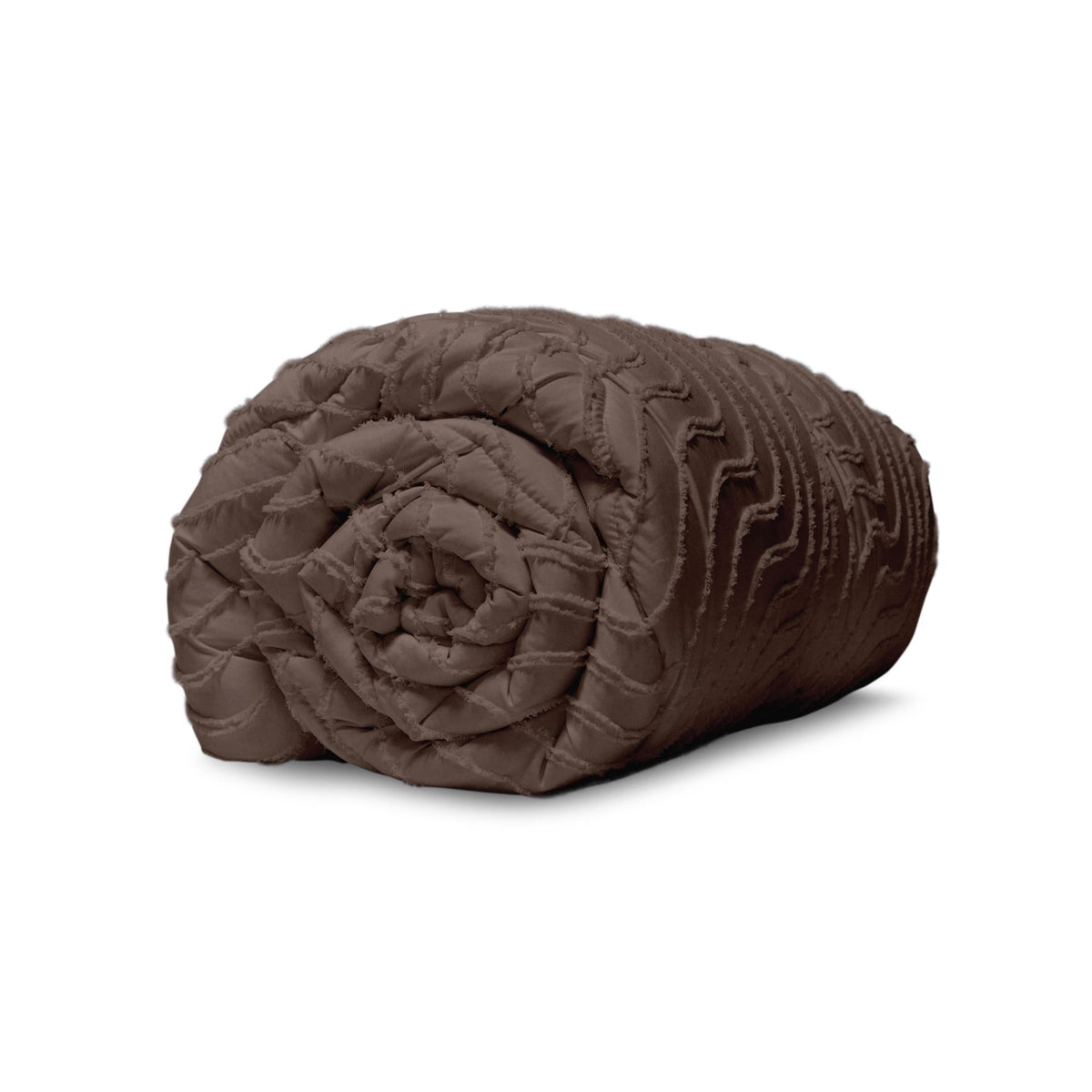 Tufted Waves dekbed Bruin opgerold