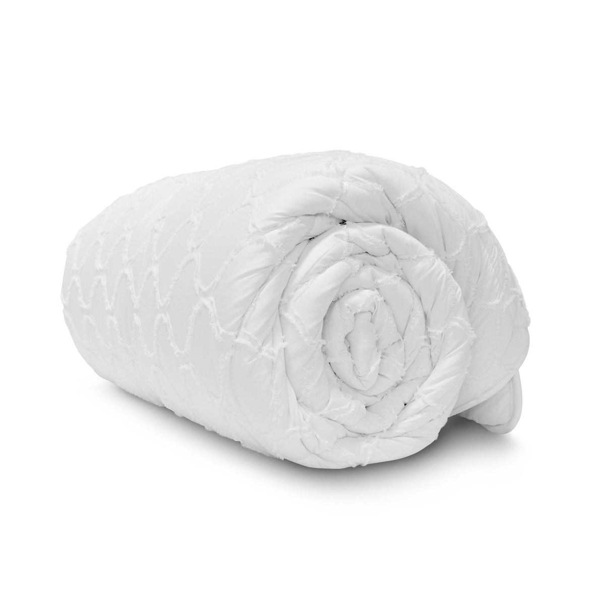 Tufted Curve dekbed Wit