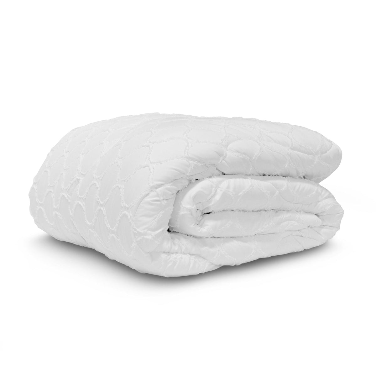 Tufted Curve dekbed Wit