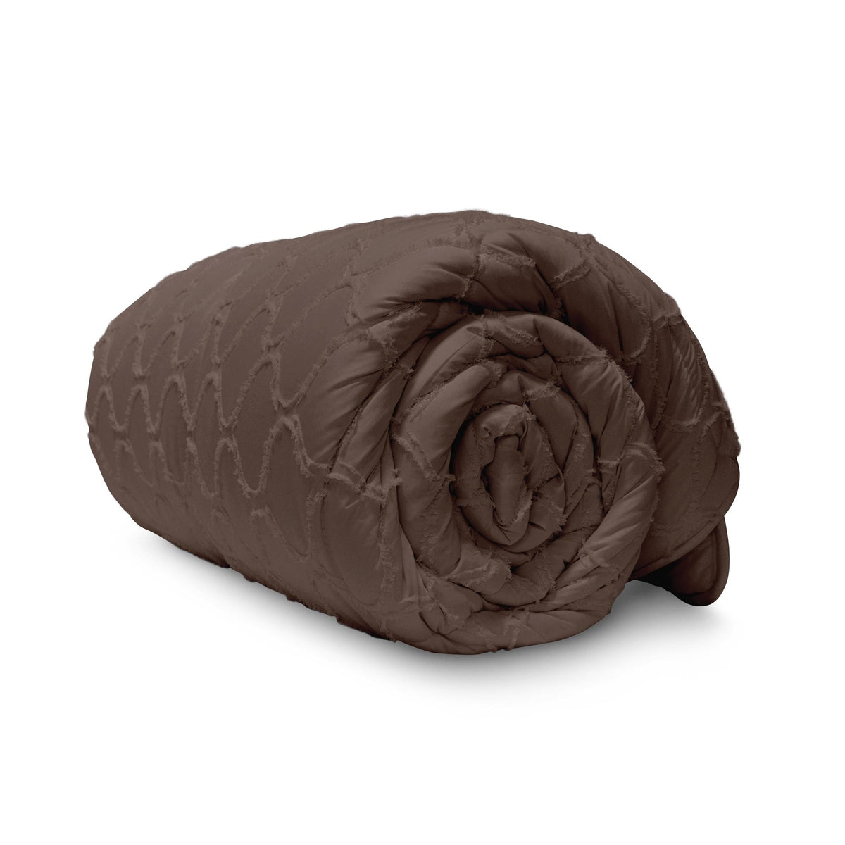 Tufted Curve dekbed Bruin