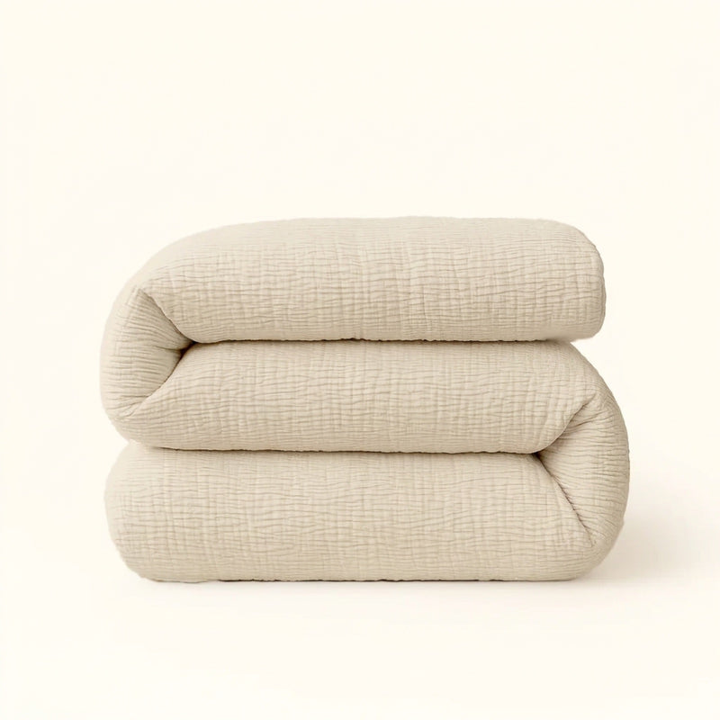 Musselin-Bettdecke Off-White