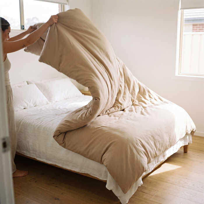 Aufs Bett legen