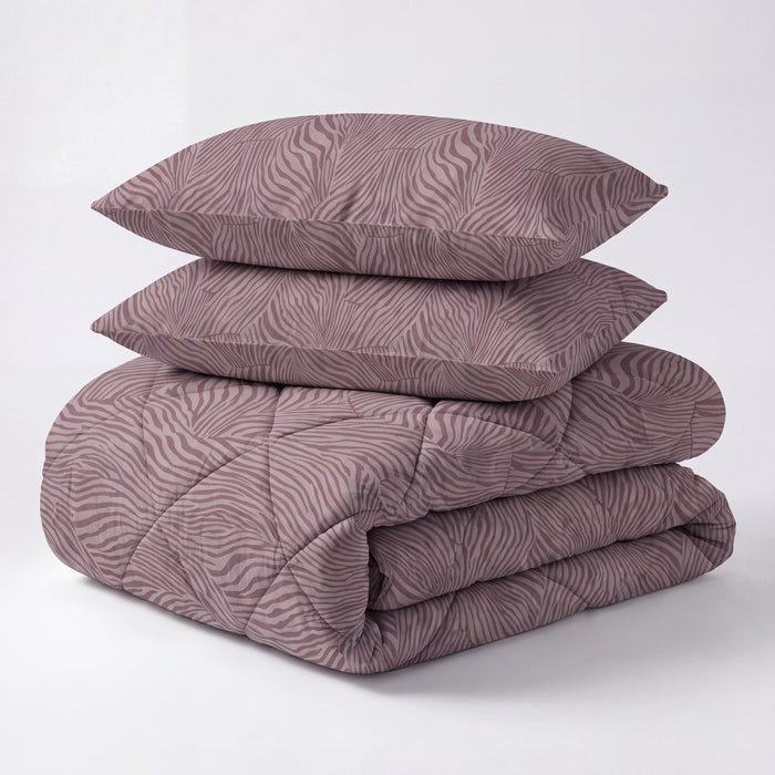Nano-Printed-Bettdecke Burgundy Safari