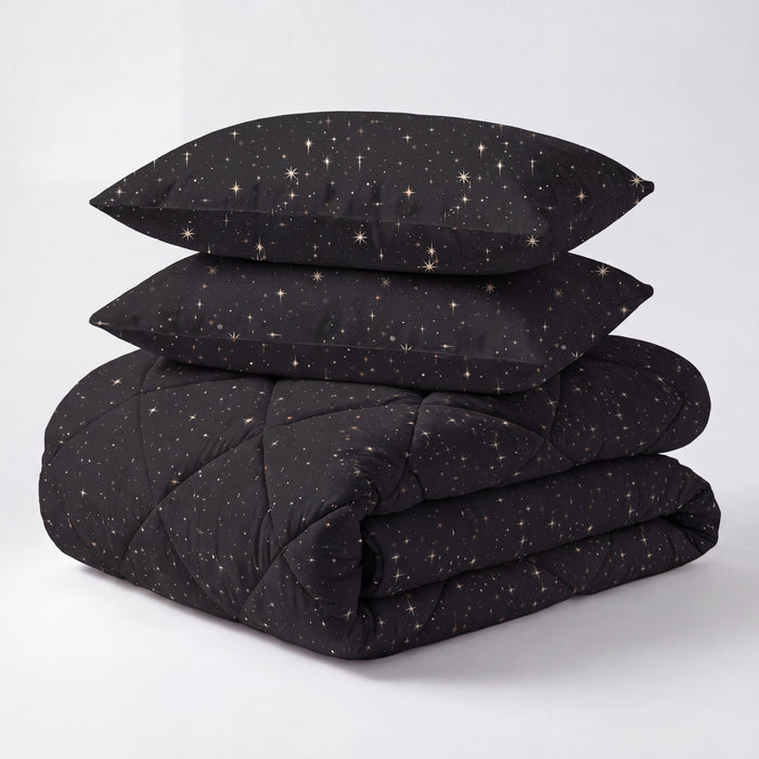 Nano-Printed-Bettdecke Nightsky