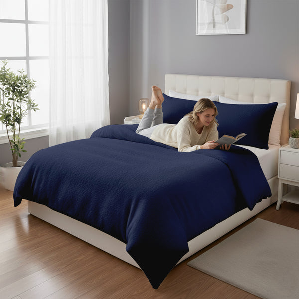 Classic Teddy Bettbezug Navy