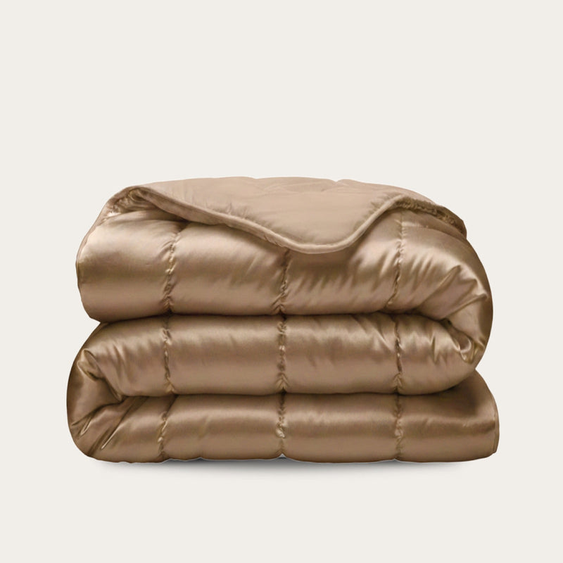 Satin-Bettdecke Taupe