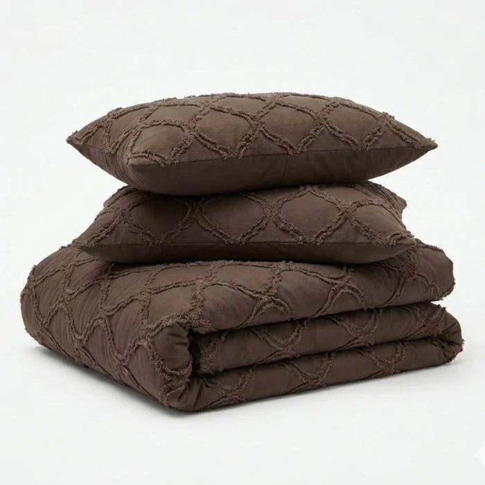 Tufted-Curve-Bettdecke Braun