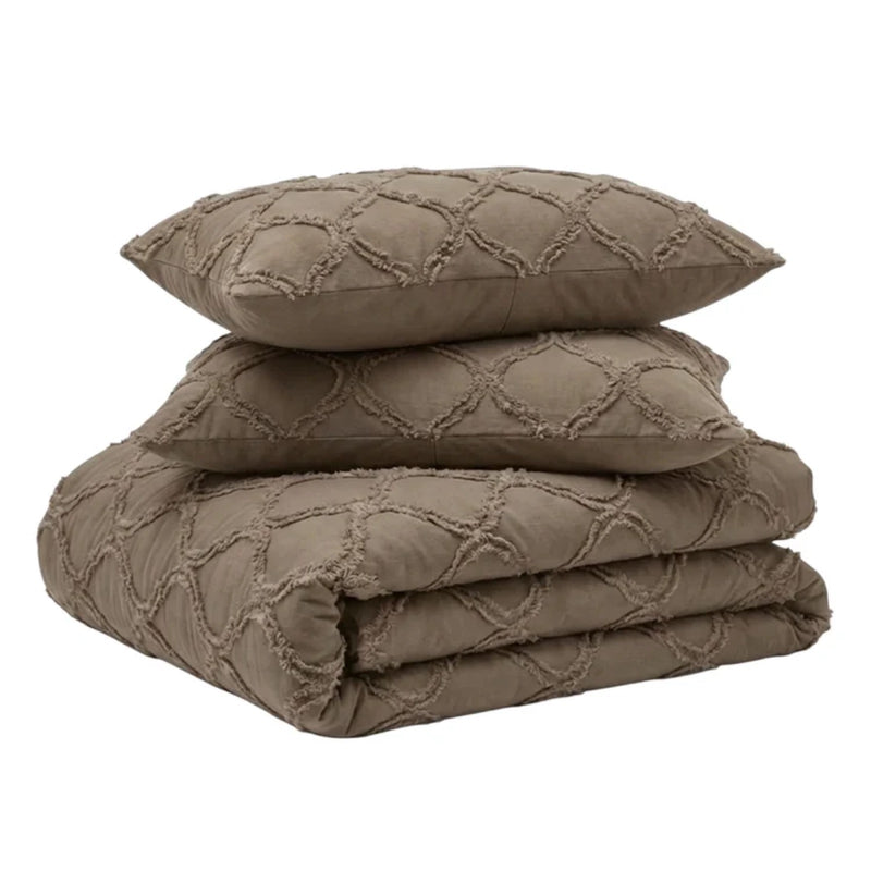 Tufted-Curve-Bettdecke Taupe