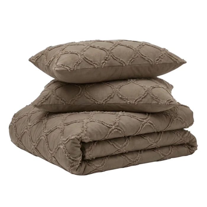 Tufted-Curve-Bettdecke Taupe