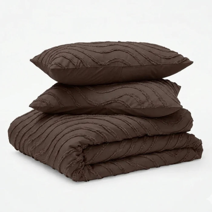 Tufted-Waves-Bettdecke Braun
