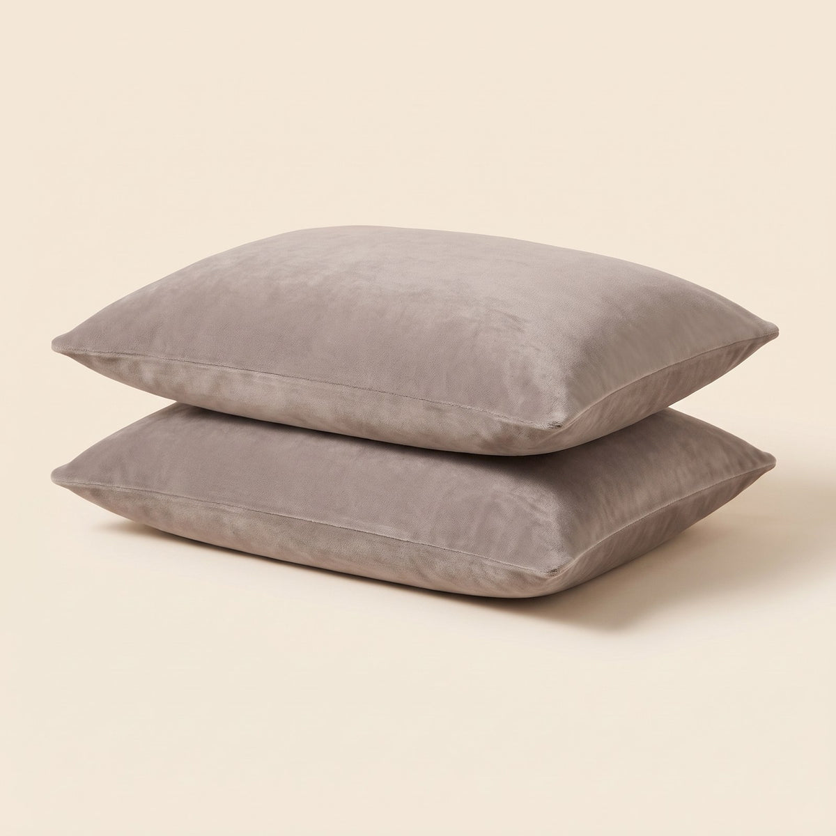 VANBRUINN Velvet kussenslopen Taupe Grey
